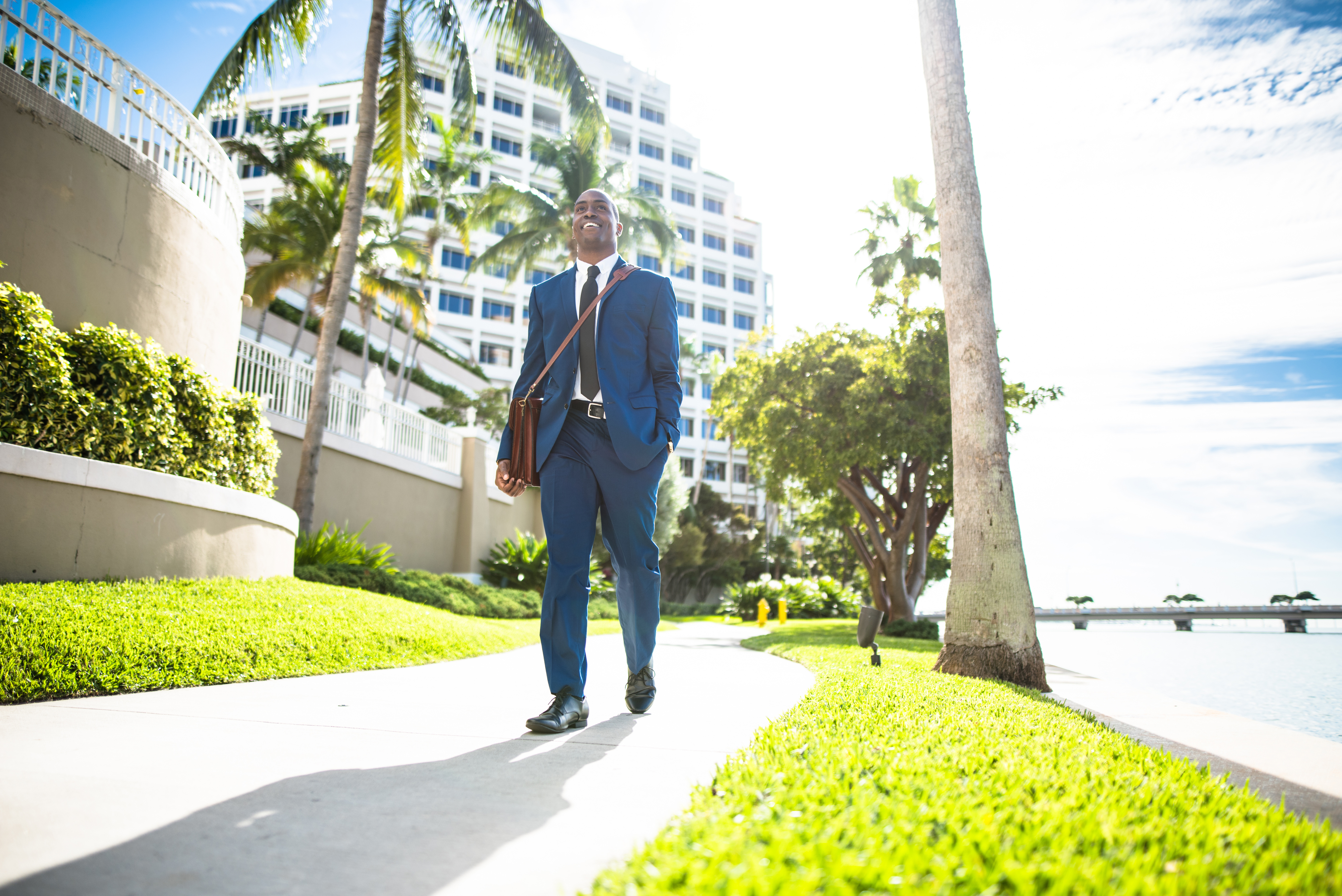 businessman walking in brickell Miami